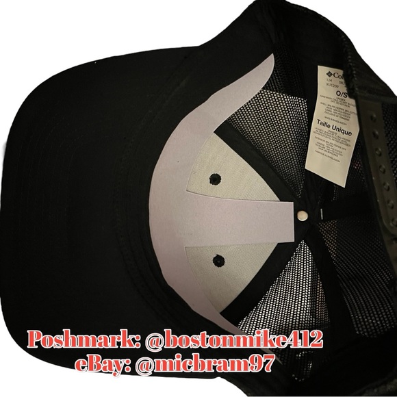 Men’s Columbia Snapback Hat Mens Columbia Trucker Hat Mesh Backing Ball Cap OSFA - Picture 7 of 9